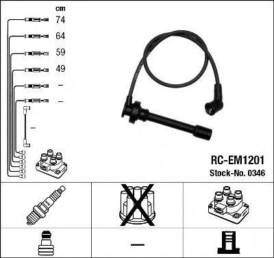 NGK 0346 Комплект дротів запалювання