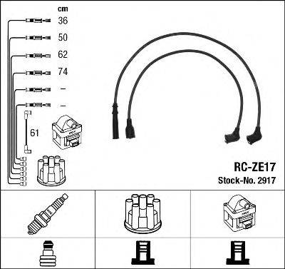 NGK 2917 Комплект дротів запалювання