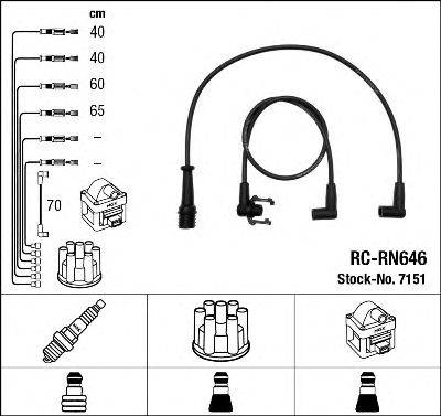 NGK 7151 Комплект дротів запалювання