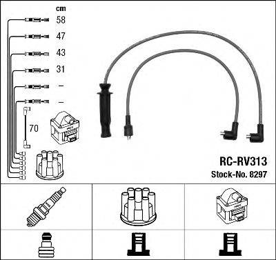 NGK 8297 Комплект дротів запалювання