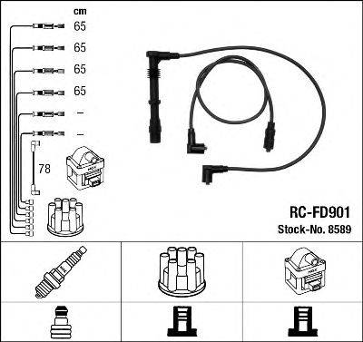 NGK 8589 Комплект дротів запалювання