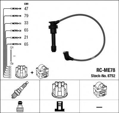 NGK 8752 Комплект дротів запалювання