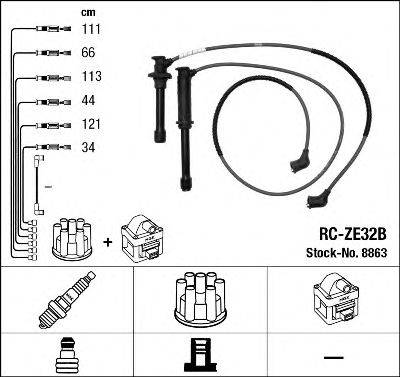 NGK 8863 Комплект дротів запалювання