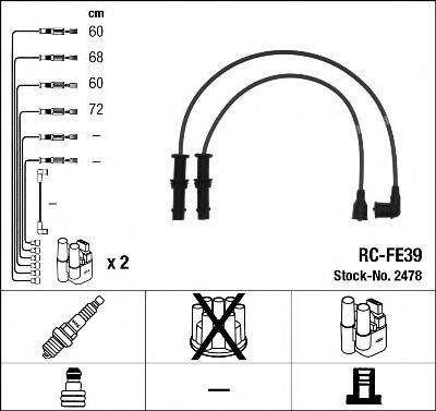 NGK 2478 Комплект дротів запалювання