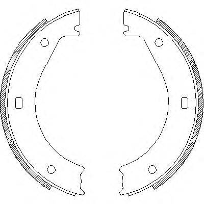 ROADHOUSE 440400 Комплект гальмівних колодок, стоянкова гальмівна система