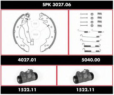 ROADHOUSE SPK302706 Комплект гальм, барабанний гальмівний механізм