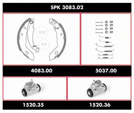 ROADHOUSE SPK308302 Комплект гальм, барабанний гальмівний механізм