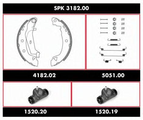 ROADHOUSE SPK318200 Комплект гальм, барабанний гальмівний механізм