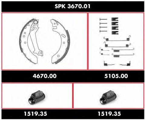 ROADHOUSE SPK367001 Комплект гальм, барабанний гальмівний механізм