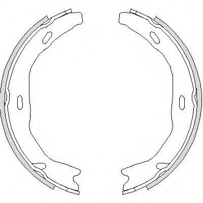 REMSA 475100 Комплект гальмівних колодок, стоянкова гальмівна система