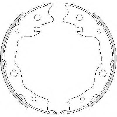 REMSA 475200 Комплект гальмівних колодок, стоянкова гальмівна система