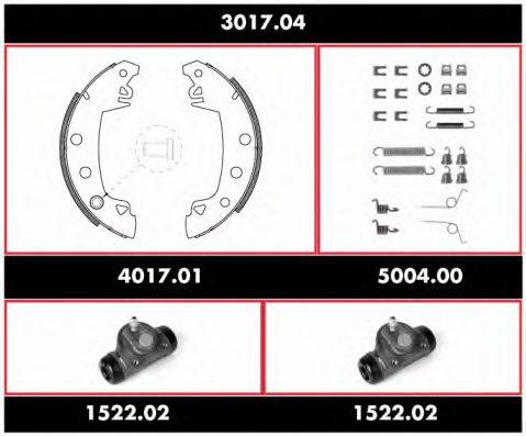 REMSA 301704 Комплект гальм, барабанний гальмівний механізм