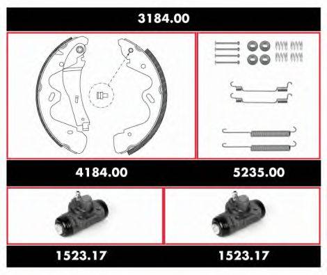 REMSA 318400 Комплект гальм, барабанний гальмівний механізм