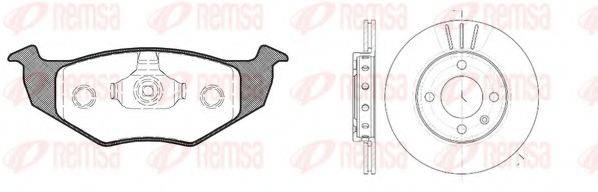 REMSA 860902 Комплект гальм, дисковий гальмівний механізм