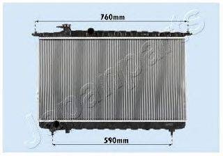 JAPANPARTS RDA283095 Радіатор, охолодження двигуна