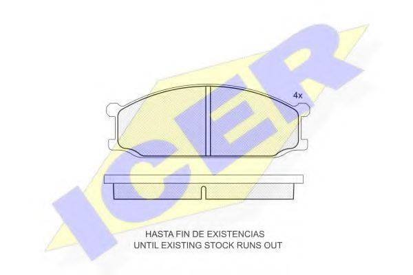 ICER 140331 Комплект гальмівних колодок, дискове гальмо