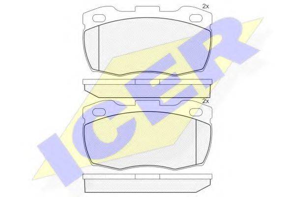 ICER 141089071 Комплект гальмівних колодок, дискове гальмо