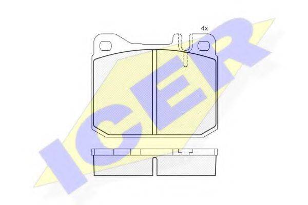 ICER 151149 Комплект гальмівних колодок, дискове гальмо