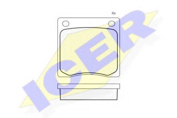 ICER 180113 Комплект гальмівних колодок, дискове гальмо