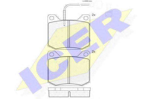ICER 180248 Комплект гальмівних колодок, дискове гальмо