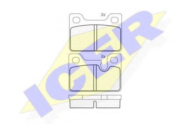 ICER 180306 Комплект гальмівних колодок, дискове гальмо