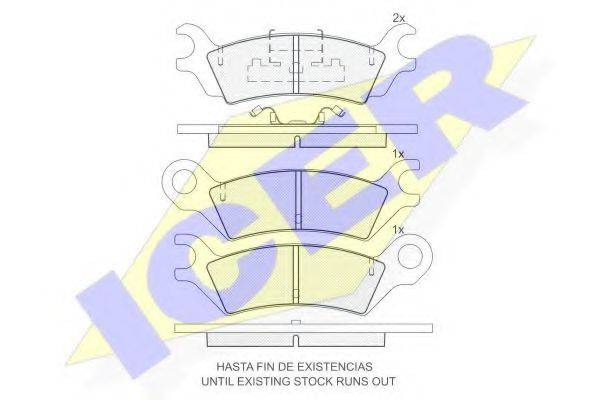 ICER 180733 Комплект гальмівних колодок, дискове гальмо