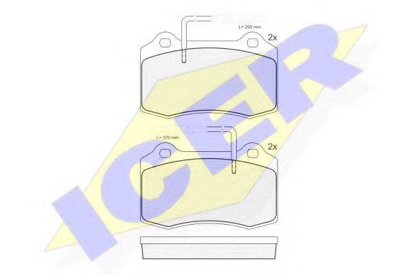 ICER 181211 Комплект гальмівних колодок, дискове гальмо