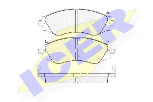 ICER 181260 Комплект гальмівних колодок, дискове гальмо