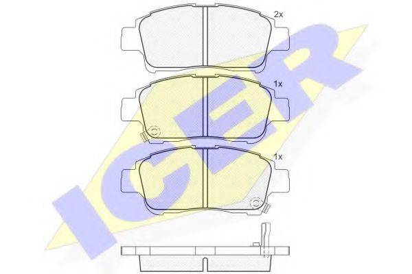 ICER 181304 Комплект гальмівних колодок, дискове гальмо