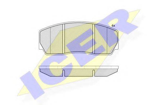 ICER 181333 Комплект гальмівних колодок, дискове гальмо