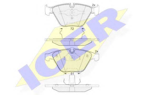 ICER 181577 Комплект гальмівних колодок, дискове гальмо