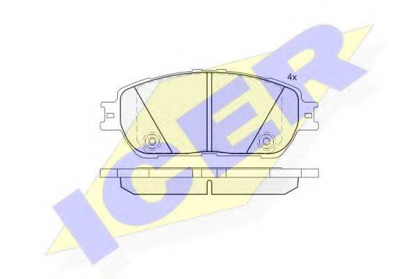 ICER 181690 Комплект гальмівних колодок, дискове гальмо