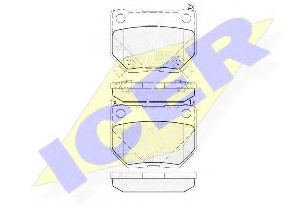 ICER 181749200 Комплект гальмівних колодок, дискове гальмо