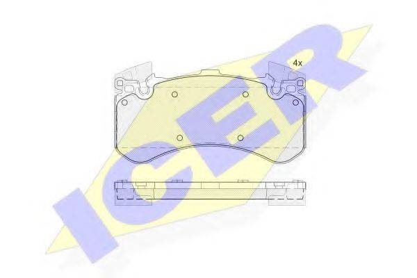 ICER 182070 Комплект гальмівних колодок, дискове гальмо