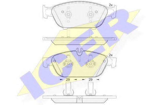 ICER 182103 Комплект гальмівних колодок, дискове гальмо