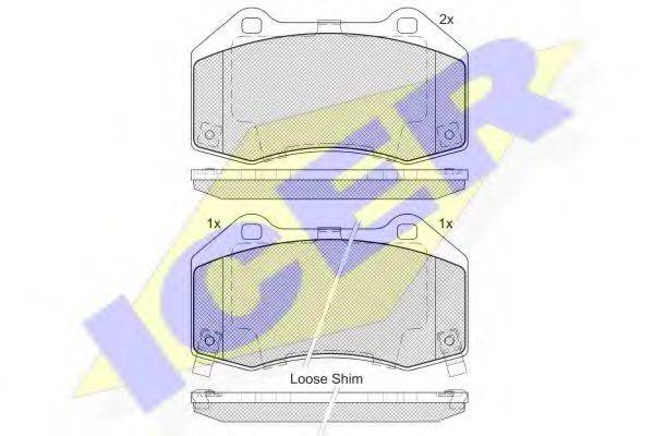 ICER 182132200 Комплект гальмівних колодок, дискове гальмо