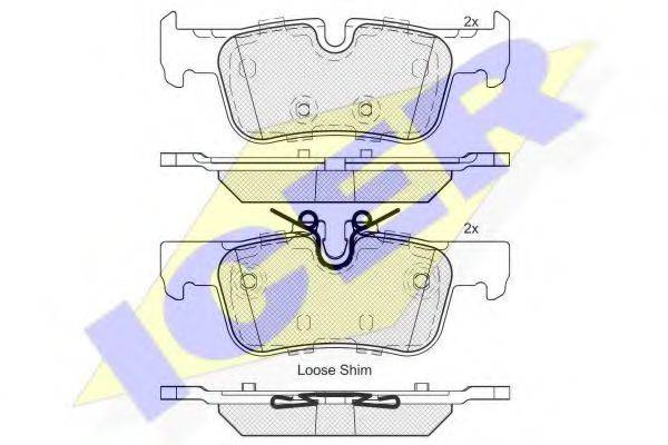 ICER 182193 Комплект гальмівних колодок, дискове гальмо