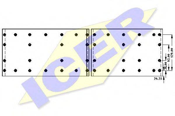 ICER 21926900 Комплект гальмівних черевиків, барабанні гальма