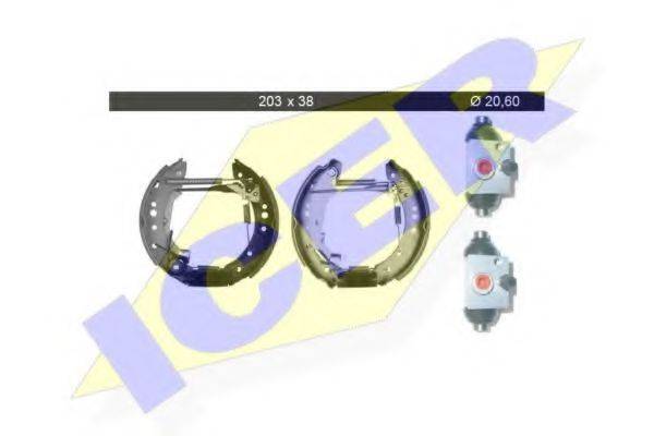 ICER 79KT0006C Комплект гальмівних колодок