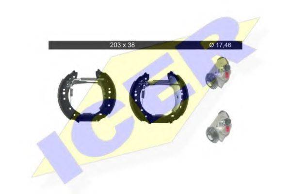 ICER 79KT0088C Комплект гальмівних колодок