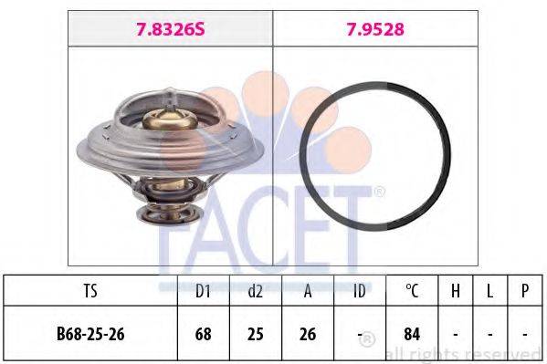 FACET 78326 Термостат, охолоджуюча рідина