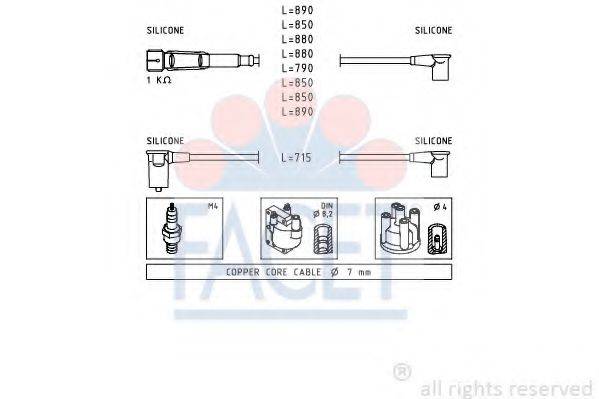 FACET 49310 Комплект дротів запалювання