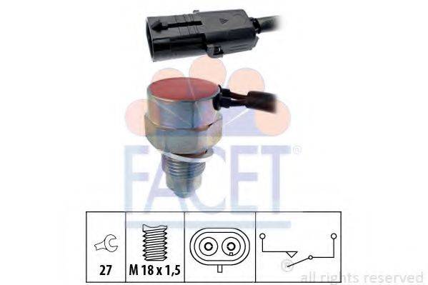 FACET 76103 Вимикач, фара заднього ходу