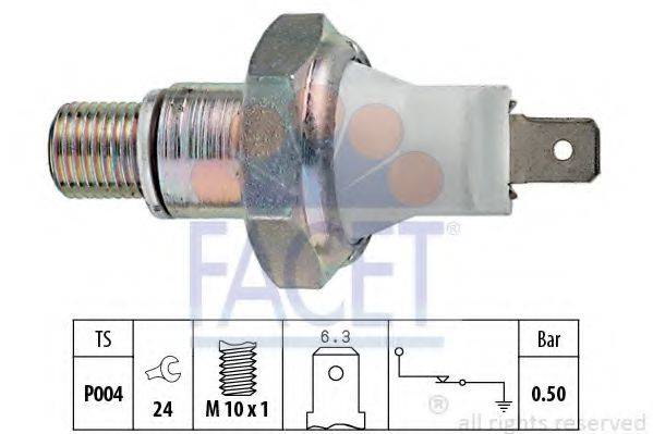 FACET 70119 Датчик тиску масла