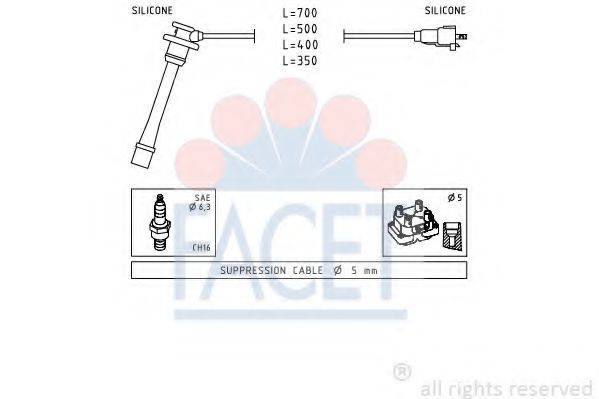 FACET 49792 Комплект дротів запалювання