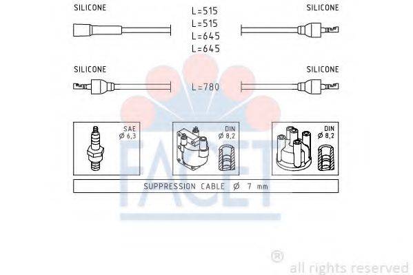 FACET 48509 Комплект дротів запалювання