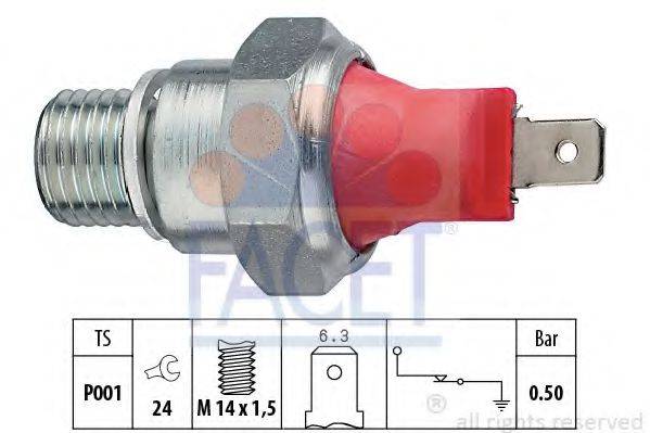 FACET 70022 Датчик тиску масла