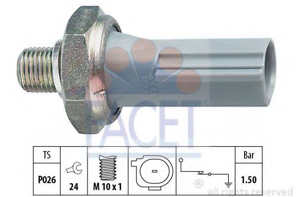 FACET 70176 Датчик тиску масла