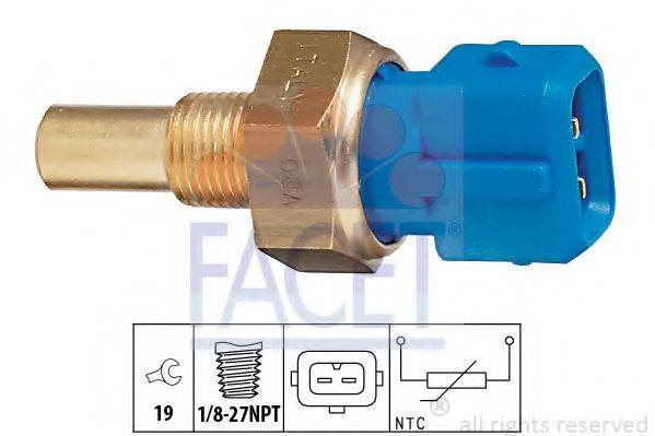 FACET 73156 Датчик, температура охолоджувальної рідини