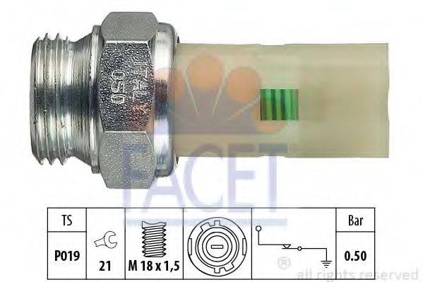 FACET 70075 Датчик тиску масла